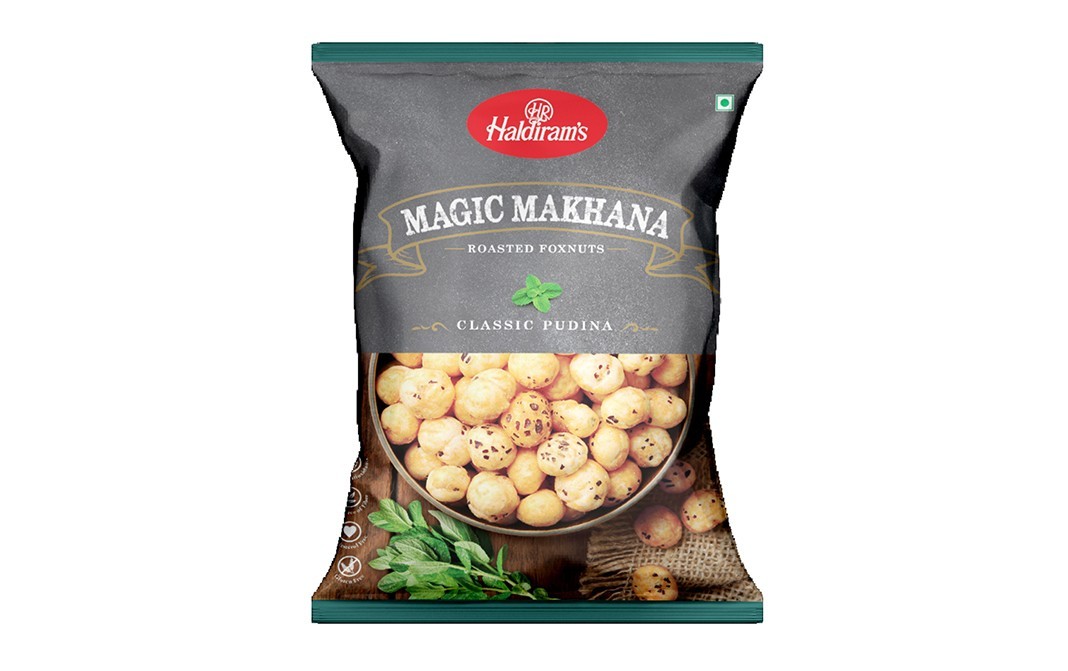 Haldiram's Magic Makhana Roasted Foxnuts Classic Pudina   Pack  40 grams